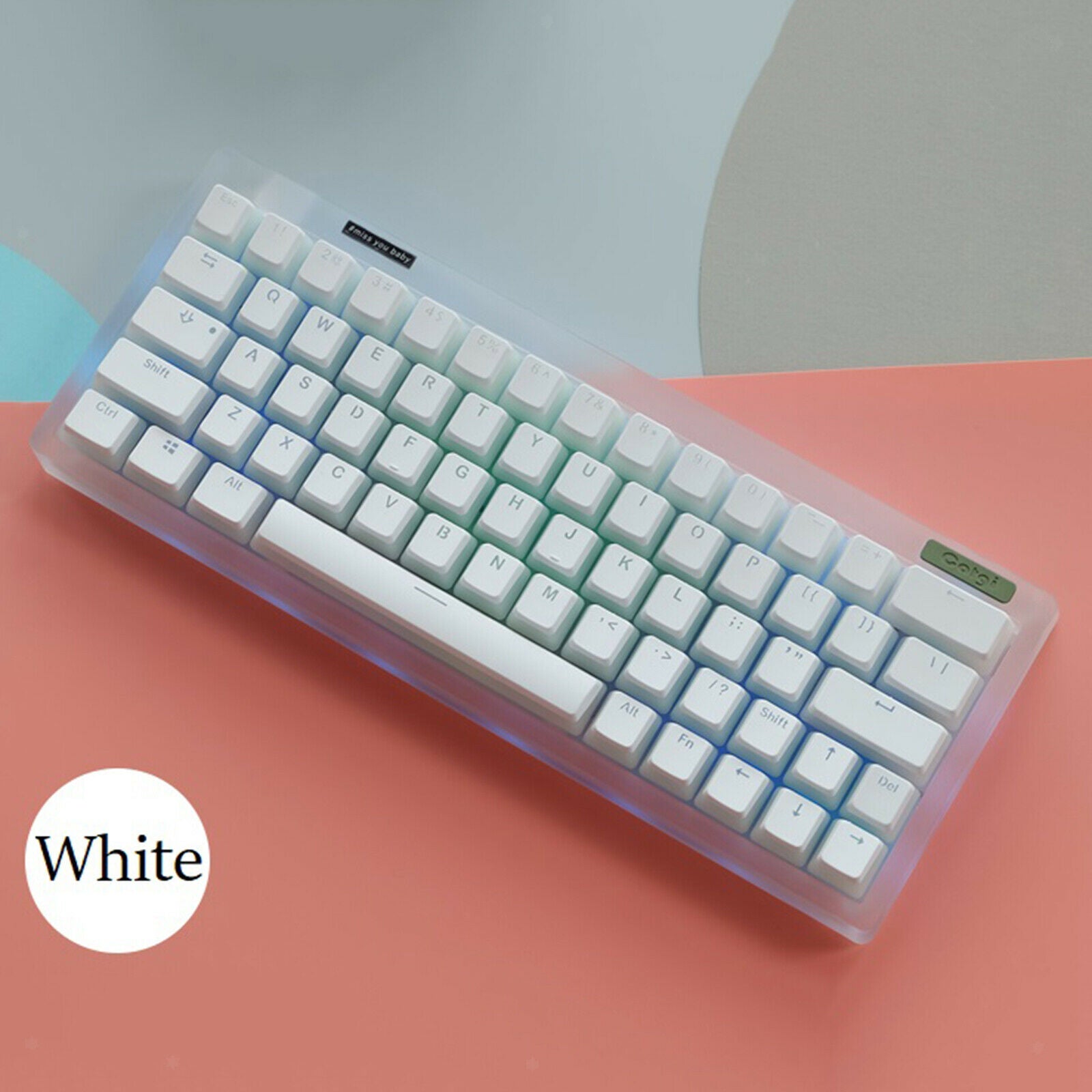 Pudding Keycaps Waterproof PBT Doubleshot 139 Key for CHERRY MX Switch Home