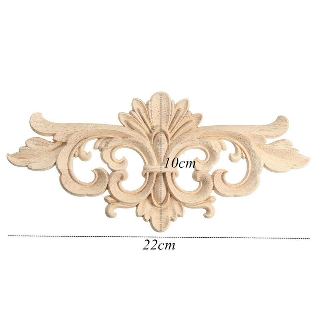 Wooden Applique Frame Wooden Carved Corner for Kitchen Furniture Decor #4