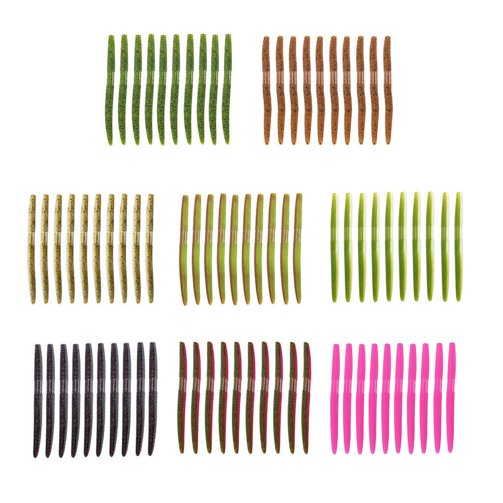 10pcs Imitation Earthworm Artificial Soft Bait Fishing Lure W121-01