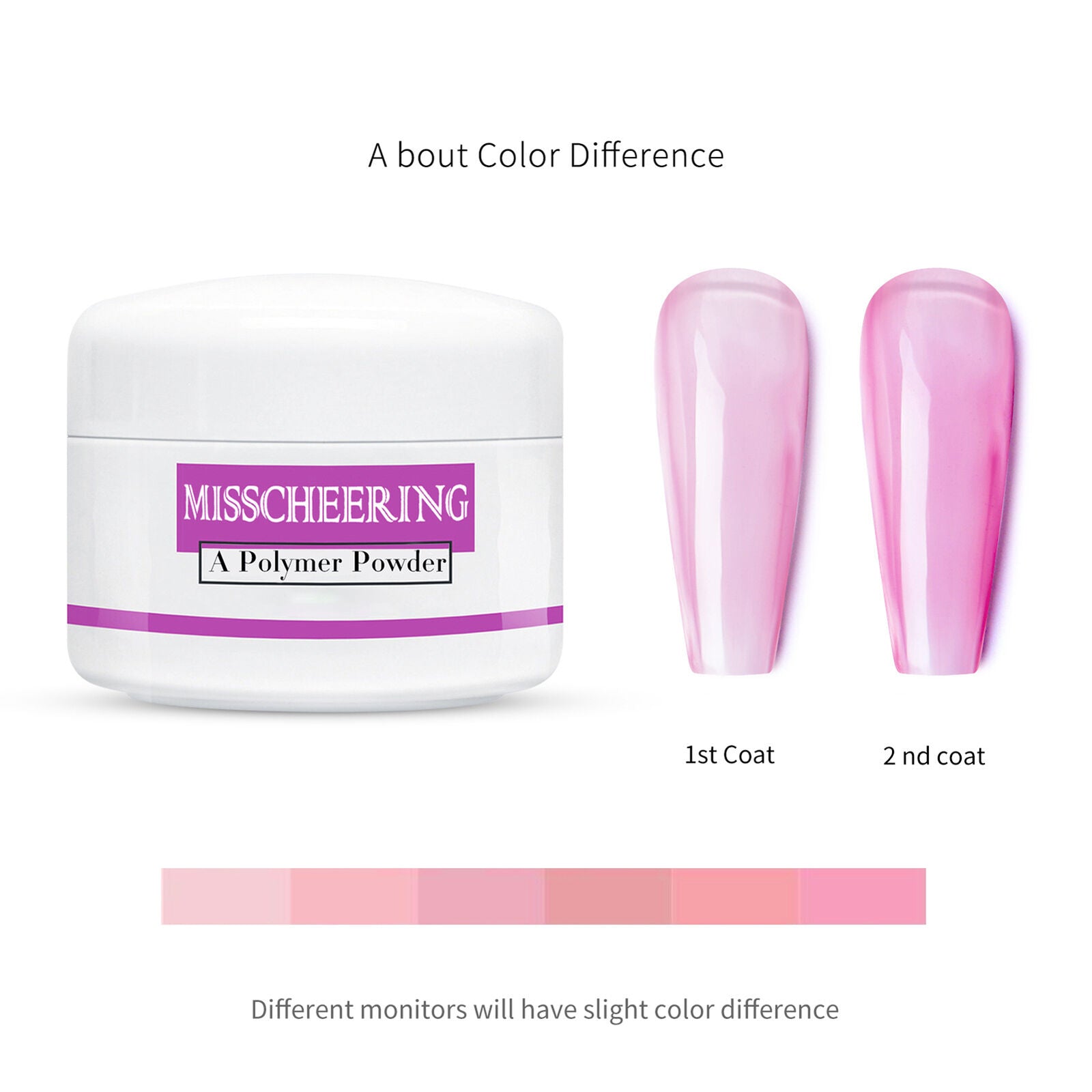 Transparent 23g Nail Powder Glitter Extending Nails Non-Floating Decorative for