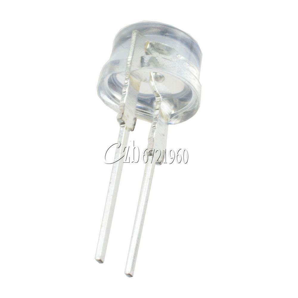 50PCS 8mm 0.5W Straw hat white LED High-Power Emitting Diode Light