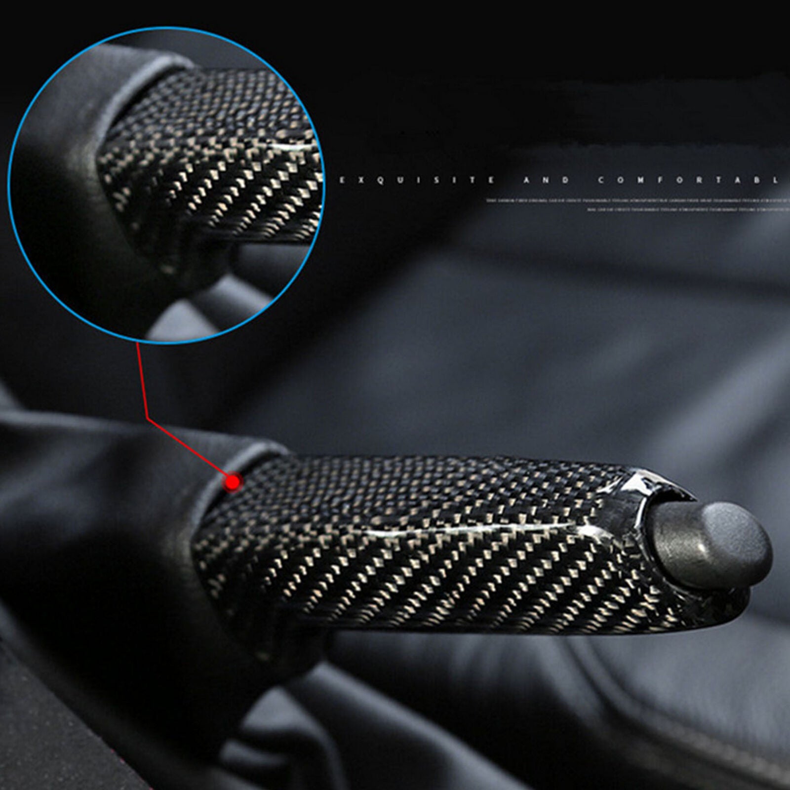 Real Carbon Fiber Handbrake Brake Handle Cover FOR BMW E46 E90 E92 F30 F32 F80