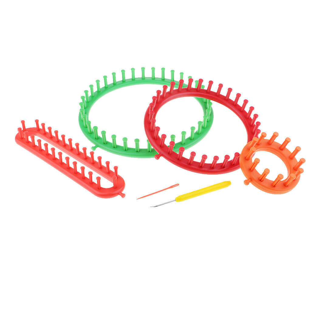 4pcs/Set Knitting Loom Round and Long Hats Knitter Knitting Yarn Needle Kit