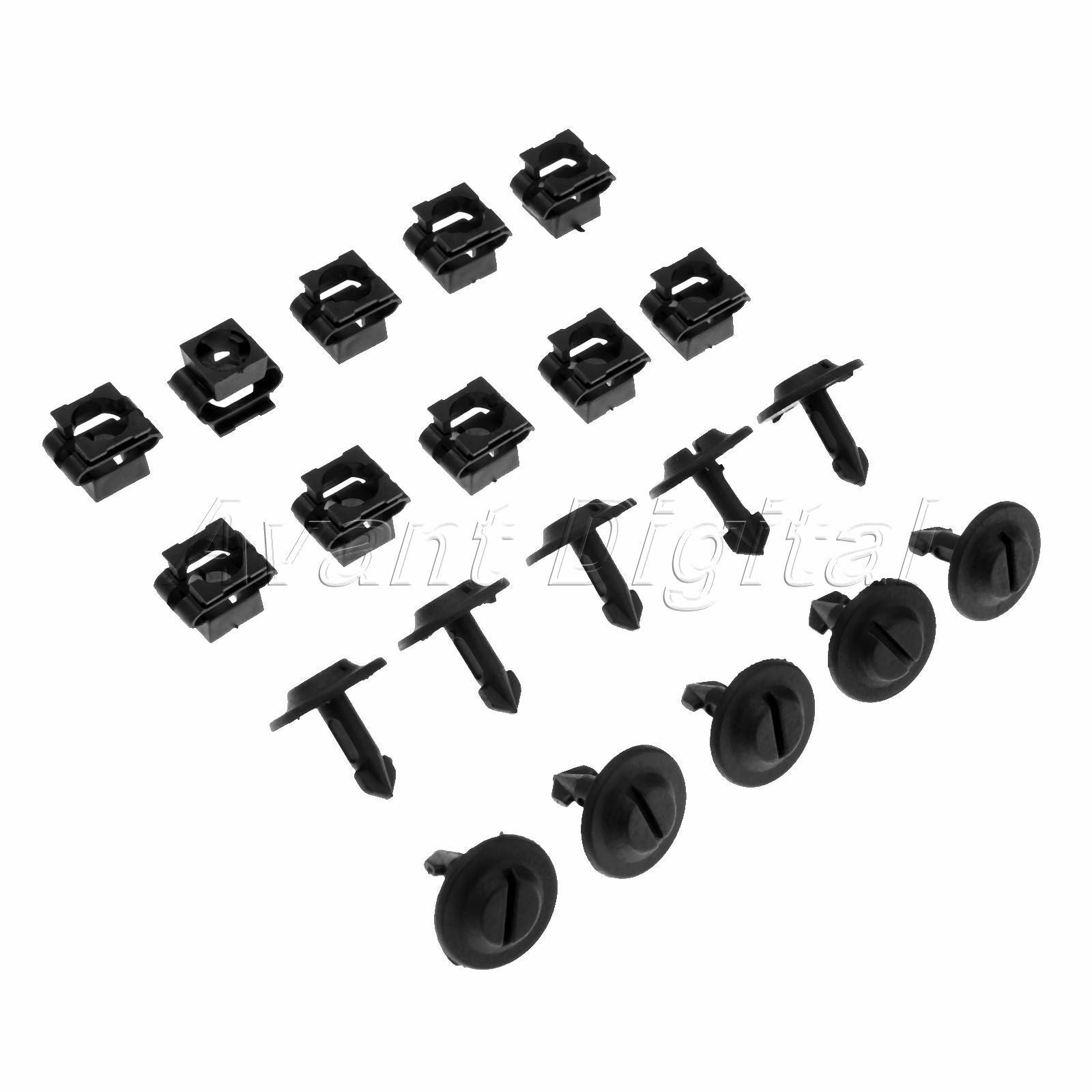 10 set plastic black clips Fasteners Engine Cover Fit for  A4 A6