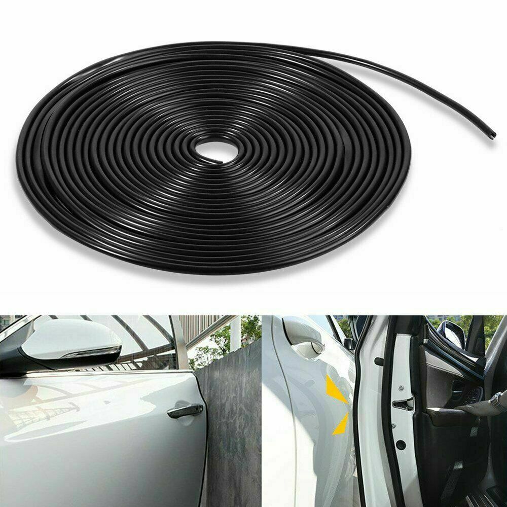 5m Car Door Edge Trim Guard Molding Rubber Seal Strip Scratch Protector Black