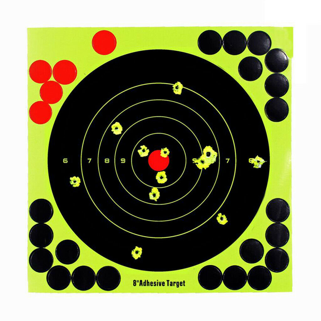 Lots 20 Shooting Targets Gun Range Paster 8/12inch Target Paper Sheets