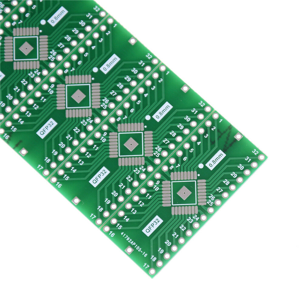 5Pcs TQFP/LQFP/EQFP/QFP32 0.8mm to DIP32 Adapter PCB Board Convert.l8