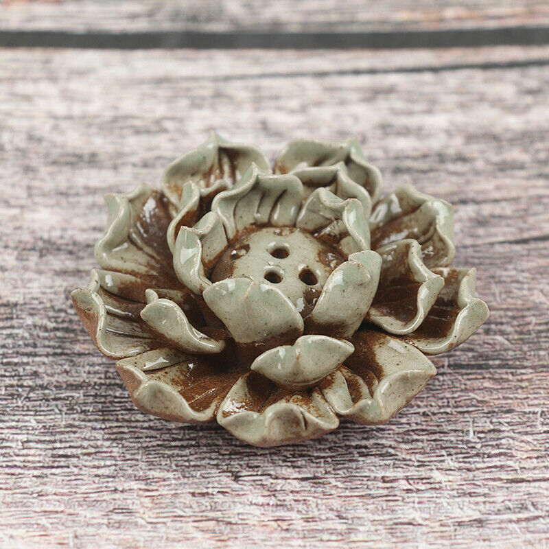 Lotus Incense Burner Holder Ceramic Handicraft Home Incense Burner Hol VPDFAU