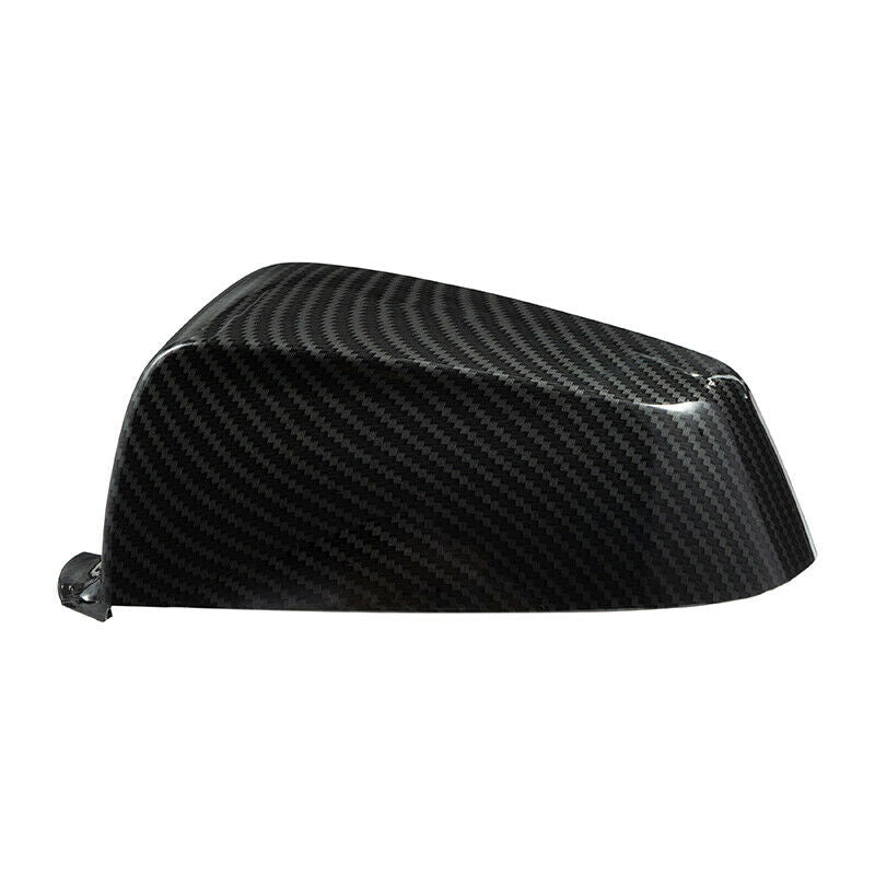 For BMW E60 E61 E63 E64 08-10 Left Side Rear View Mirror Cover Caps Carbon Fiber