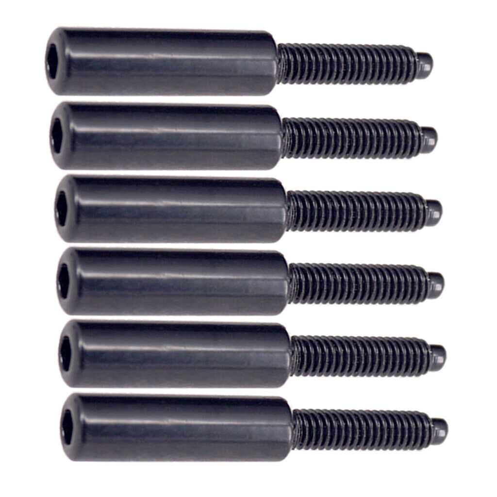 Set/6pcs Black Electric Guitar Parts Locked String Saddle Hexagon Screws DIY