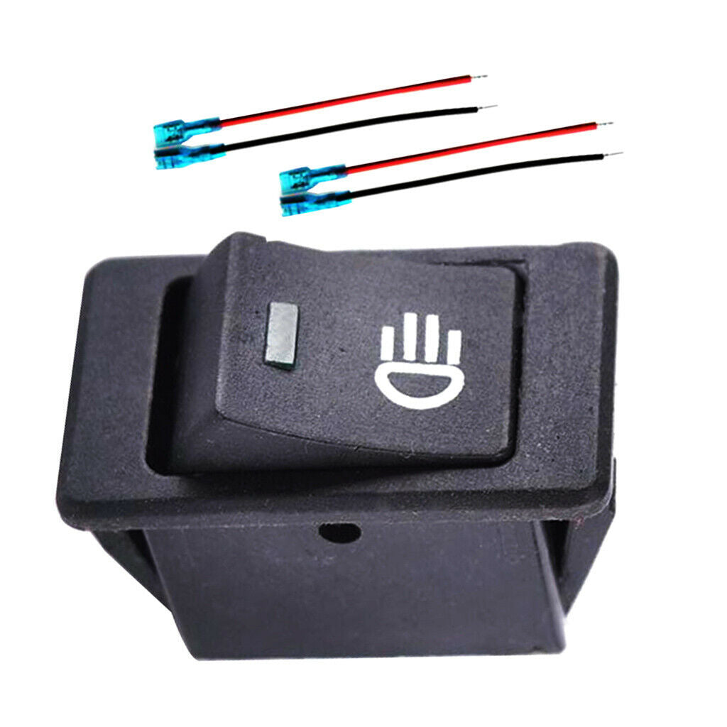 Pair of 35A 12V Fog Lights Rocker Toggle Switches W / Green + Blue LED