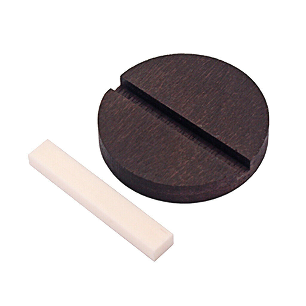 Pre-slotted Bone Saddle+Rosewood Bridge for Luthiers DIY Supplies