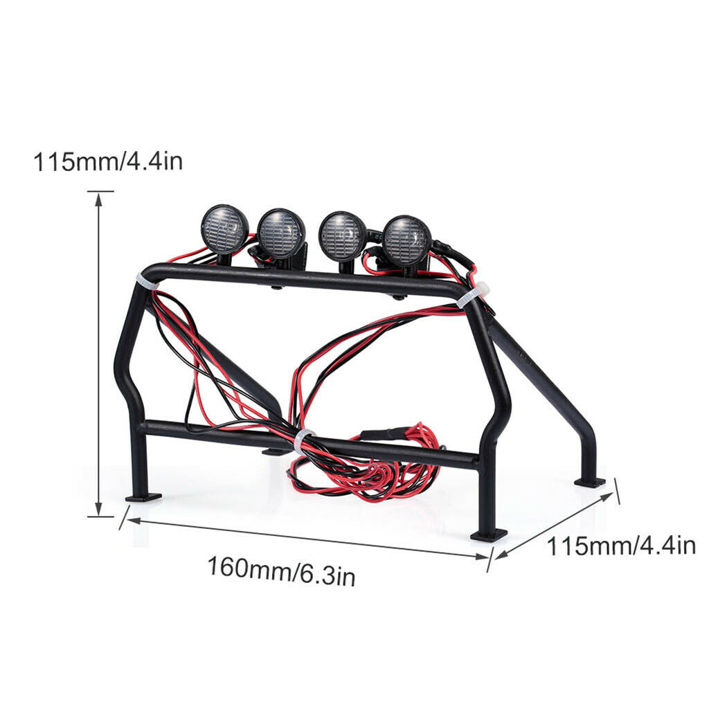 RC Car Truck Roof 6 LED Light Rack 1:10 RC Crawler