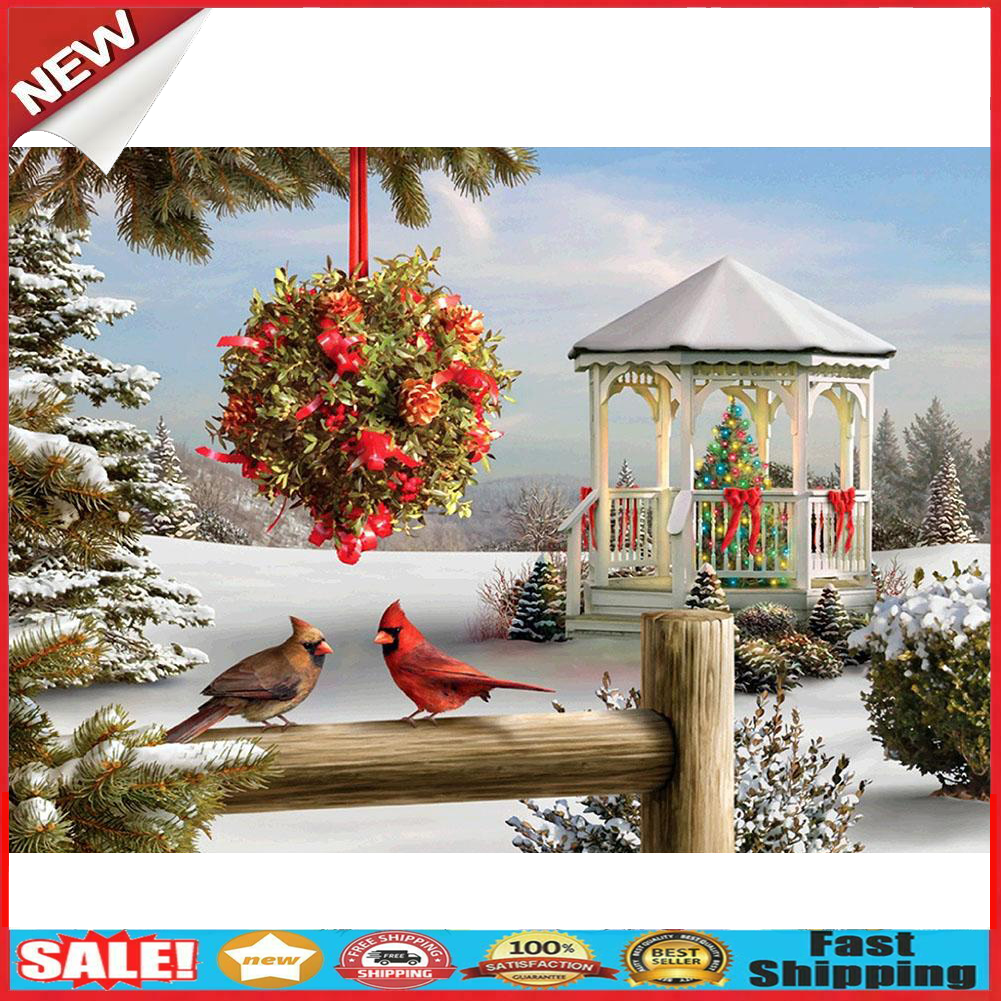 DIY Christmas Cross Stitch Pictures 5D Full Square Drill Diamond Painting @