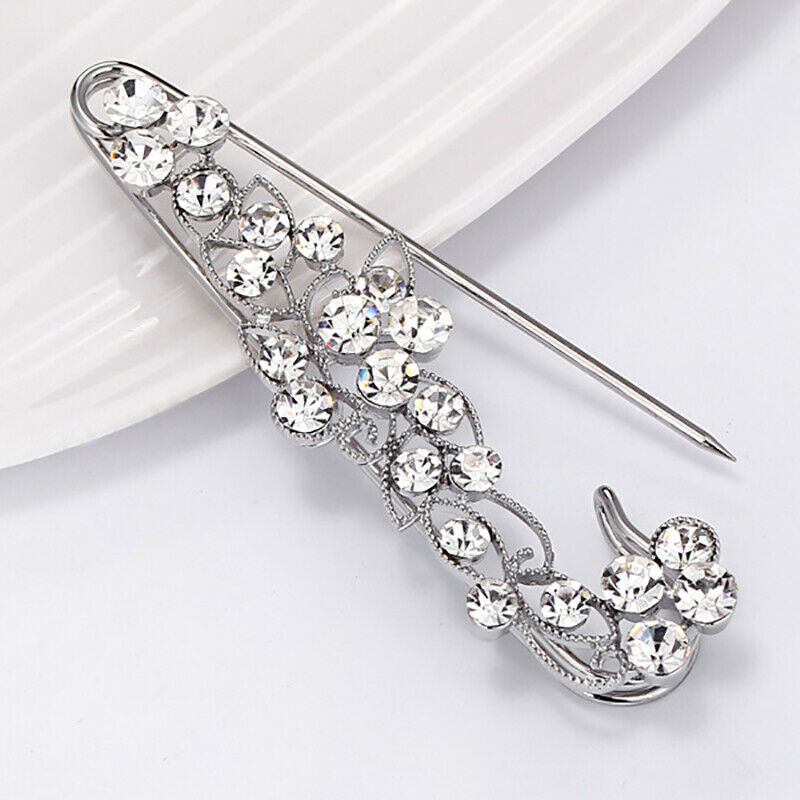 Inlaid Charming Refined Rhinestone Branch Brooches hijab pins for Man Wo JYDFAU