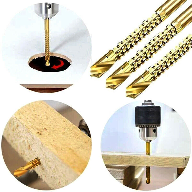 6pcs Drill Bits High Speed Steel Thread Spiral Screw Metric Composite Tap Dri TL