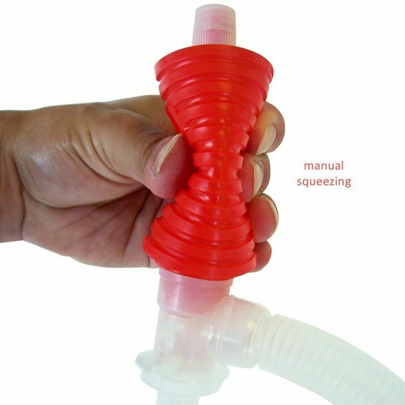 2-Piece Gasoline  Pump Manual Siphon Pumping Kit Car Emergency Supplies