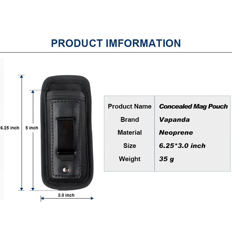 9mm Double Stack Pouch Concealed Carry Magazine Pouch For Glock 17 19 21