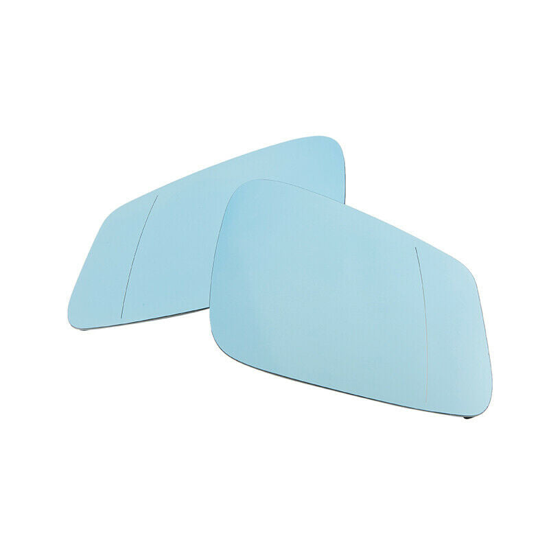 Pair For BMW F10 F11 10-14 528i 535i Blue Heated Side Wing Mirror Glass LH RH