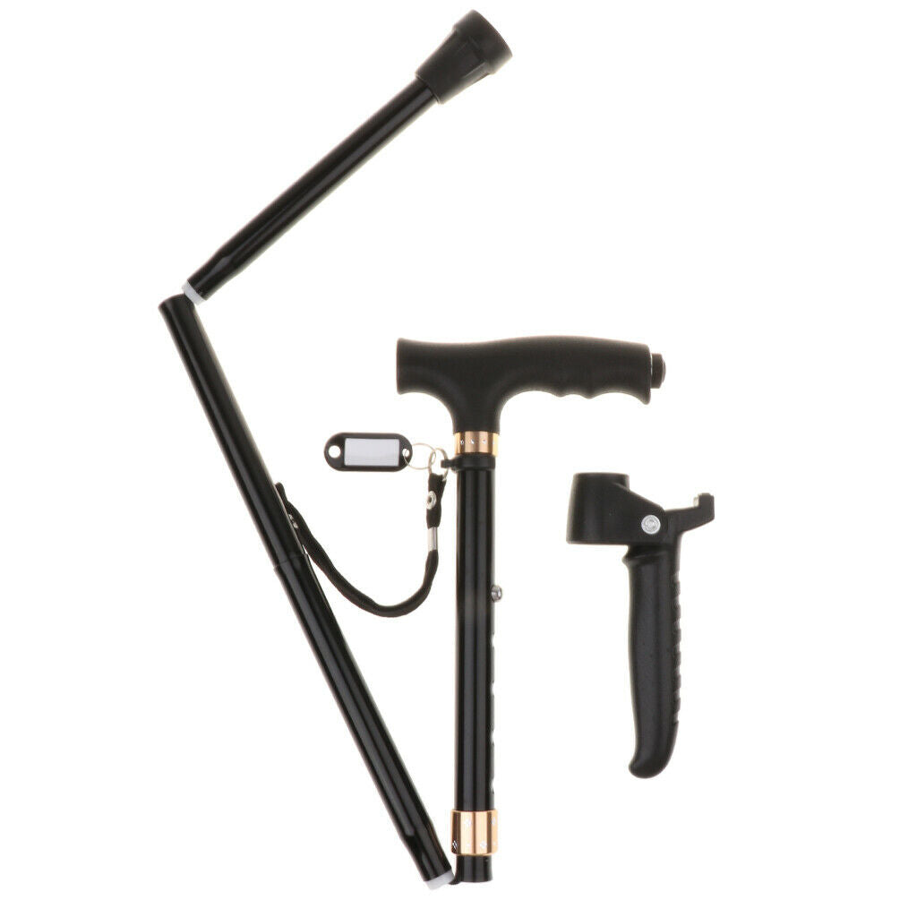 Anti Shock Trekking Poles Collapsible Anti Slip Hiking Walking Support Stick