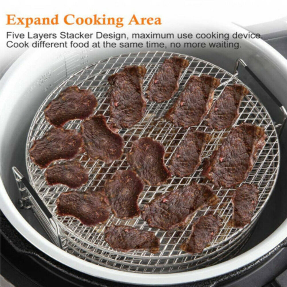 5 Layers Air Fryer Food Dehydrator Drying Stand Rack For Pressure Cooker Oven