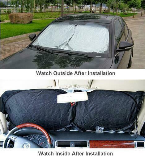 6PC/Set Windshield Sun Shade Visor Heat Block Screen Ray Folding Cover Universal