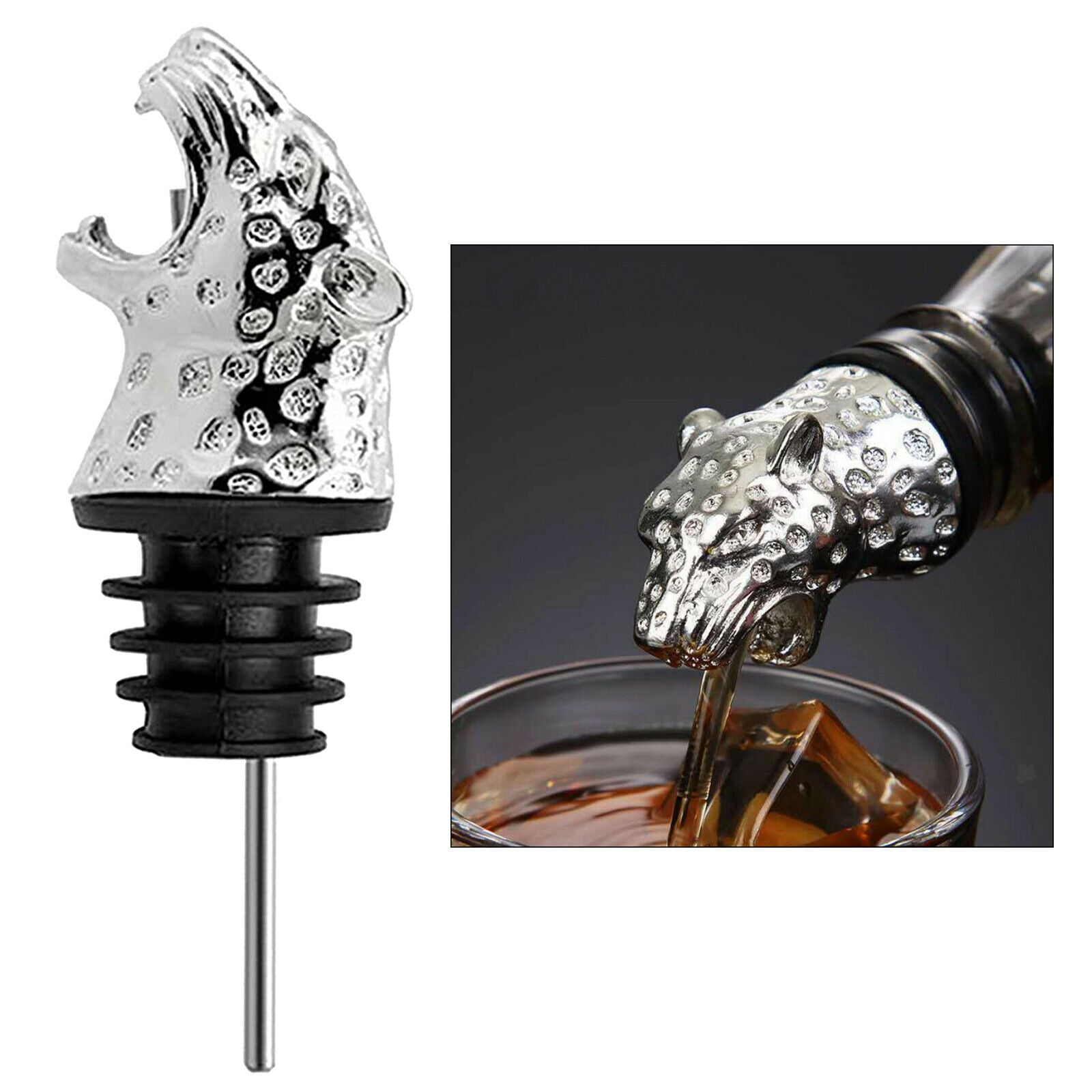 2pcs Metal Wine Bottle Champagne Pourer Stopper Wine Caps Sealers Preservers