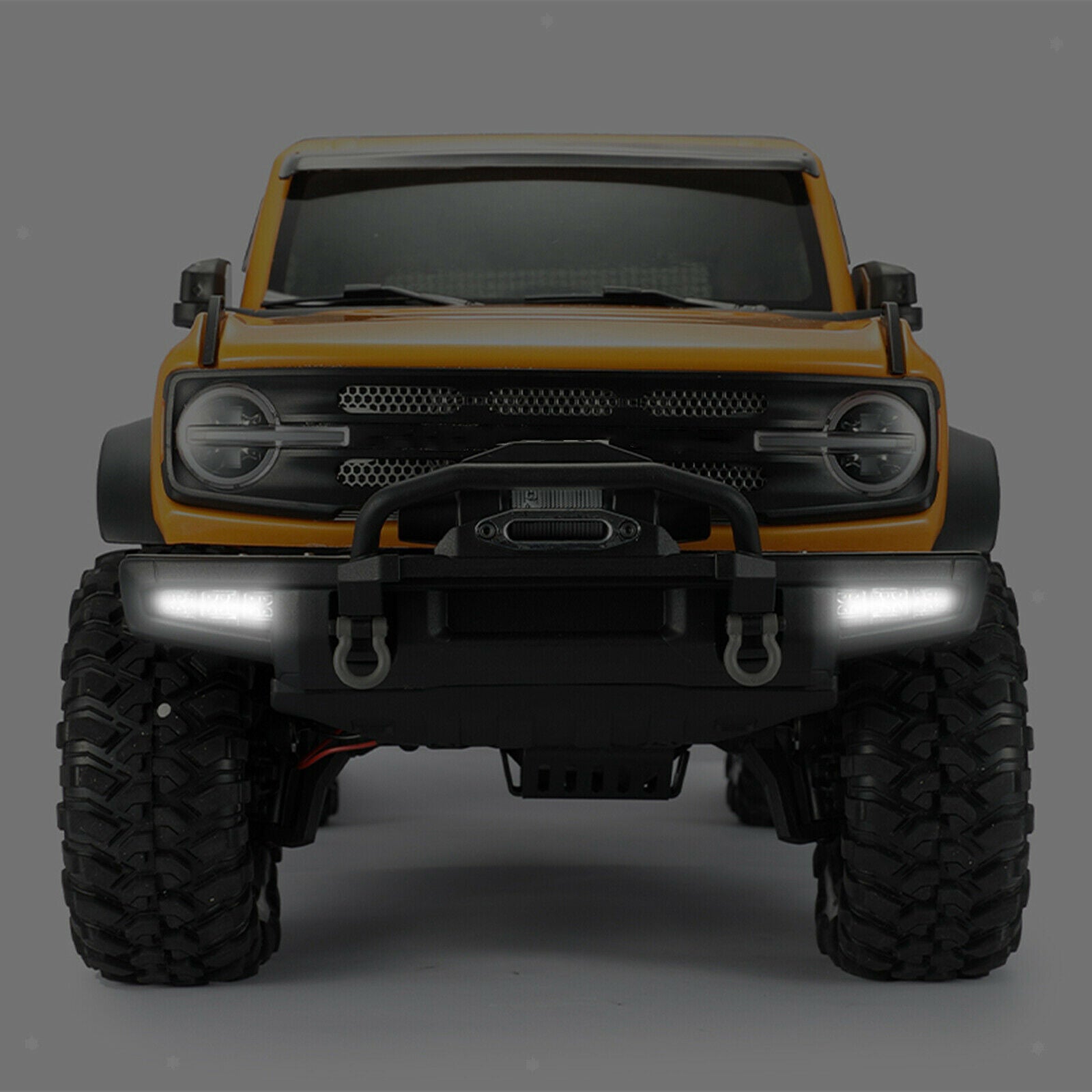 RC Front Bumper Lights Built-in Spotlights Bronco 1/10 Car Hobby Spare Parts