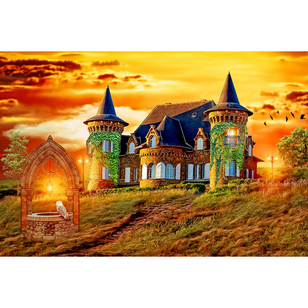 1000pcs DIY Castle Scenery Paper Puzzles for Parent-child Interactive Game @
