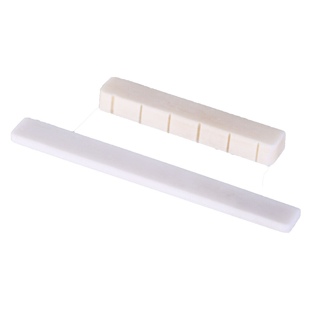 White Guitar Parts  String Classical Guitar Bone Bridge Saddle And Nut Se.l8