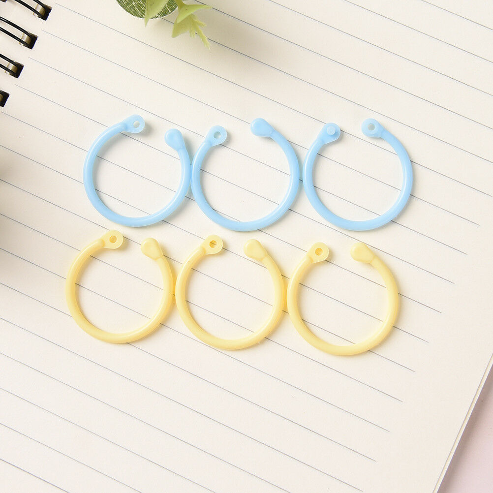 12Pcs Plastic Ring Binder for Spiral Notebook Diary Loose Leaf Book Binding  ADD