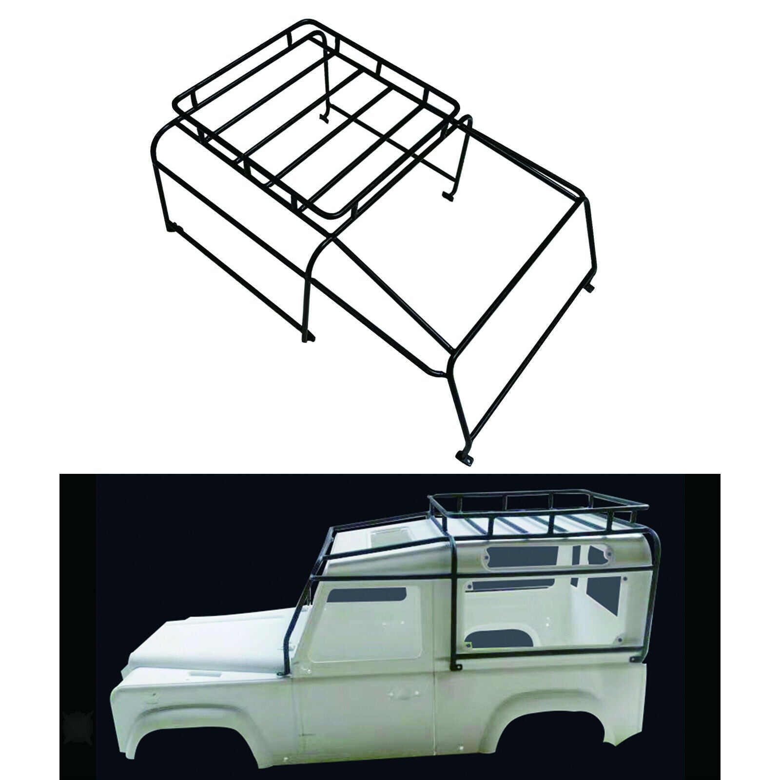 RC Crawler 1:10 D90 Metal Roof Rack with Light Stand for   D90 Defender
