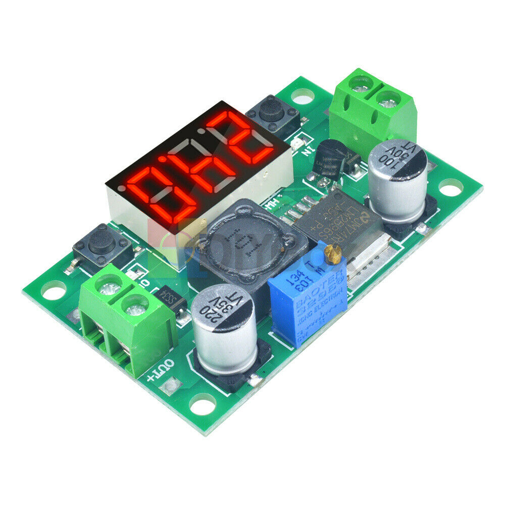 5pcs DC Buck Step Down Converter Module LM2596 Voltage Regulator + Led Voltmeter
