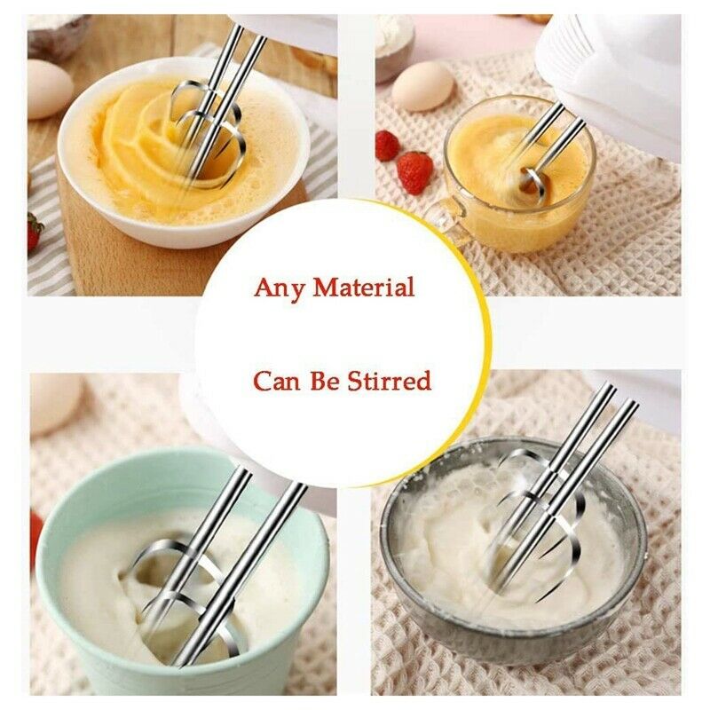 Hand Mixer Electric Whisk with 5 - Speed Adjustment Function Food Stand Mix K4Q7