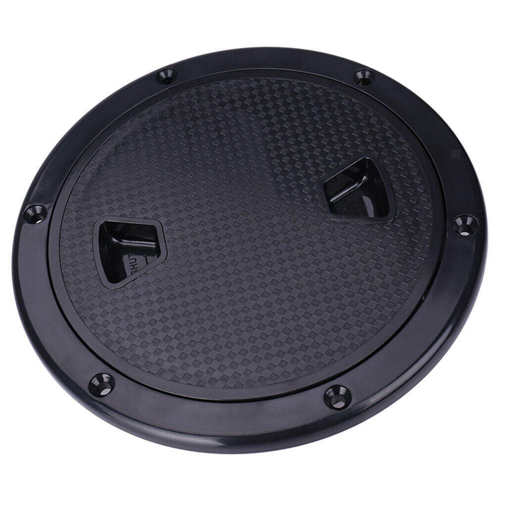 4" Marine Sails Screw Out Deck Plate Inspection Hatch Access Boat RV Black