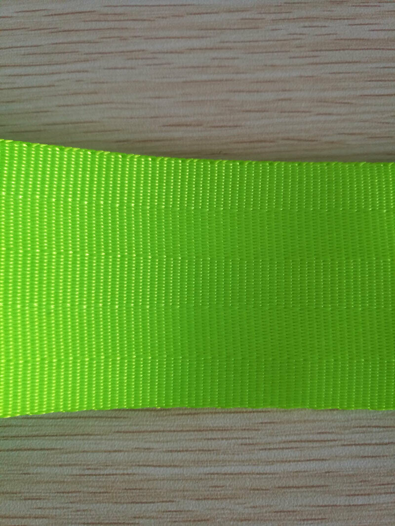 Seat Belts Fluorescent Green 3.6m Webbing 3 Point Auto Racing Front Safety 360CM