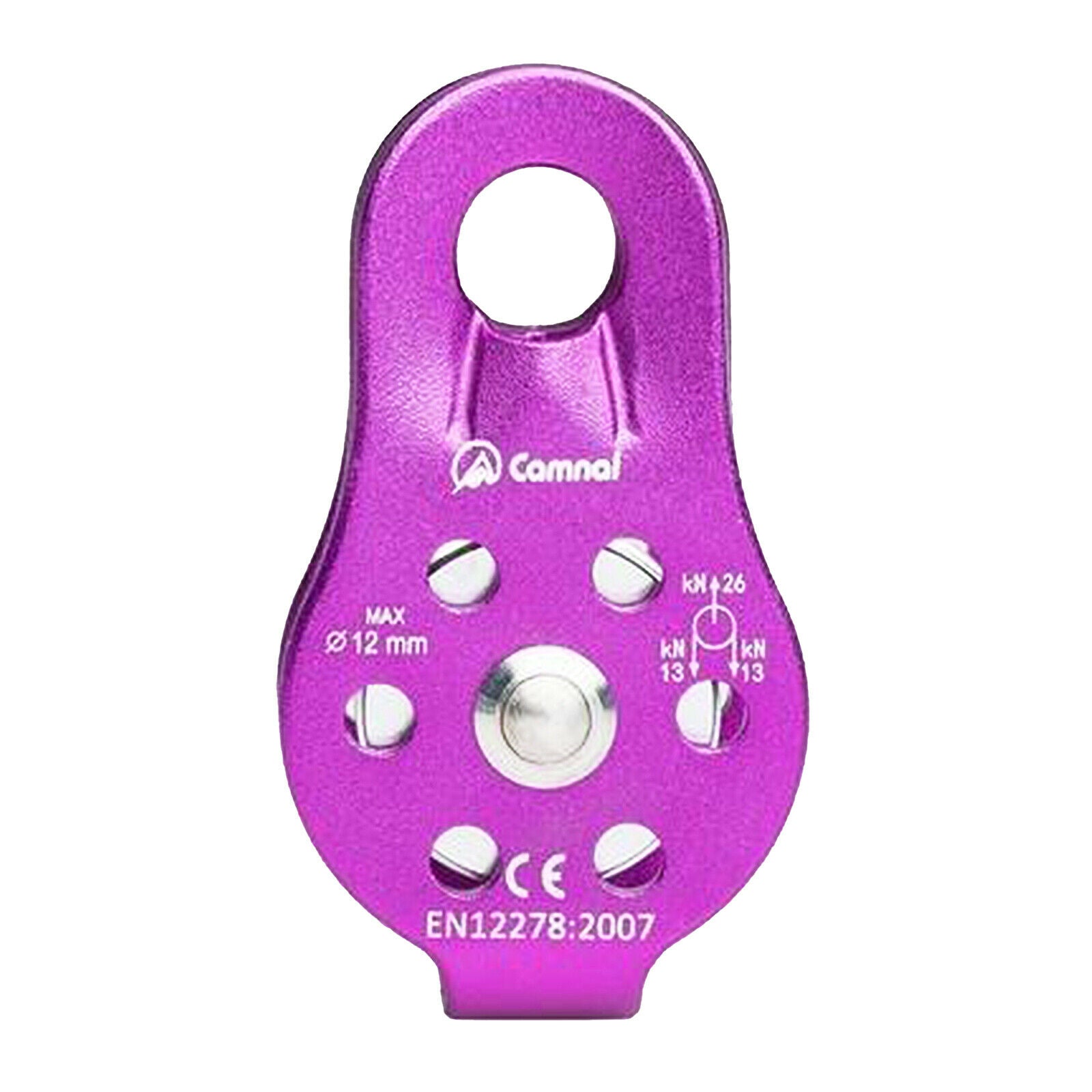 2X Outdoor Caving Lifting Rock Climbing Fixed Rope Pulley Equipment 26KN Purple