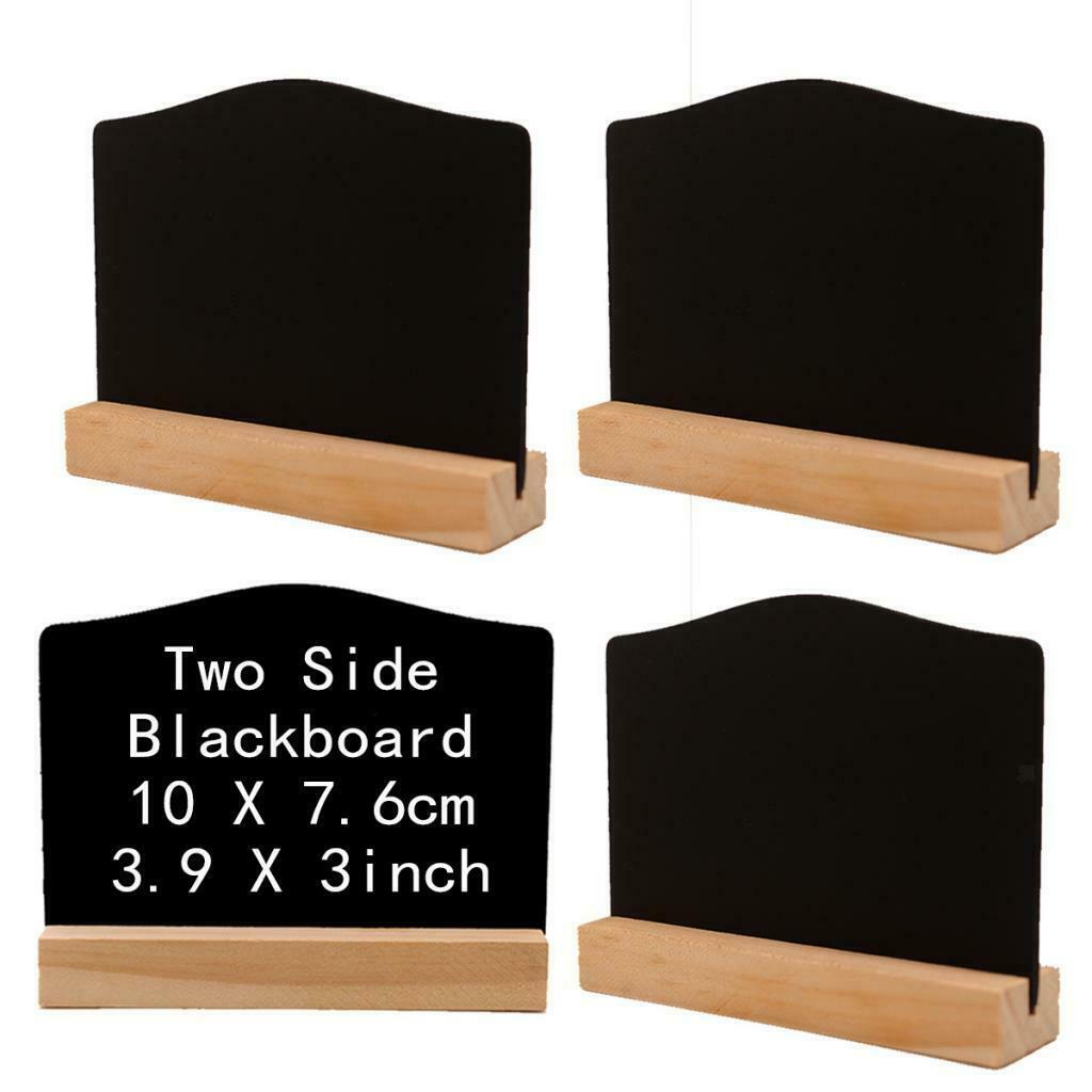 Set of 4 Wooden Frame Blackboard Memo Whiteboard  Removable Chalkboard