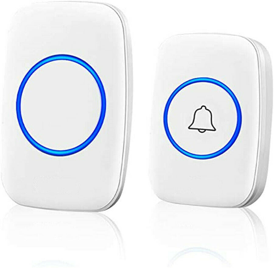 Wireless Doorbell Push Button Adjustable Volume 1000FT For Home/Office/Classroom