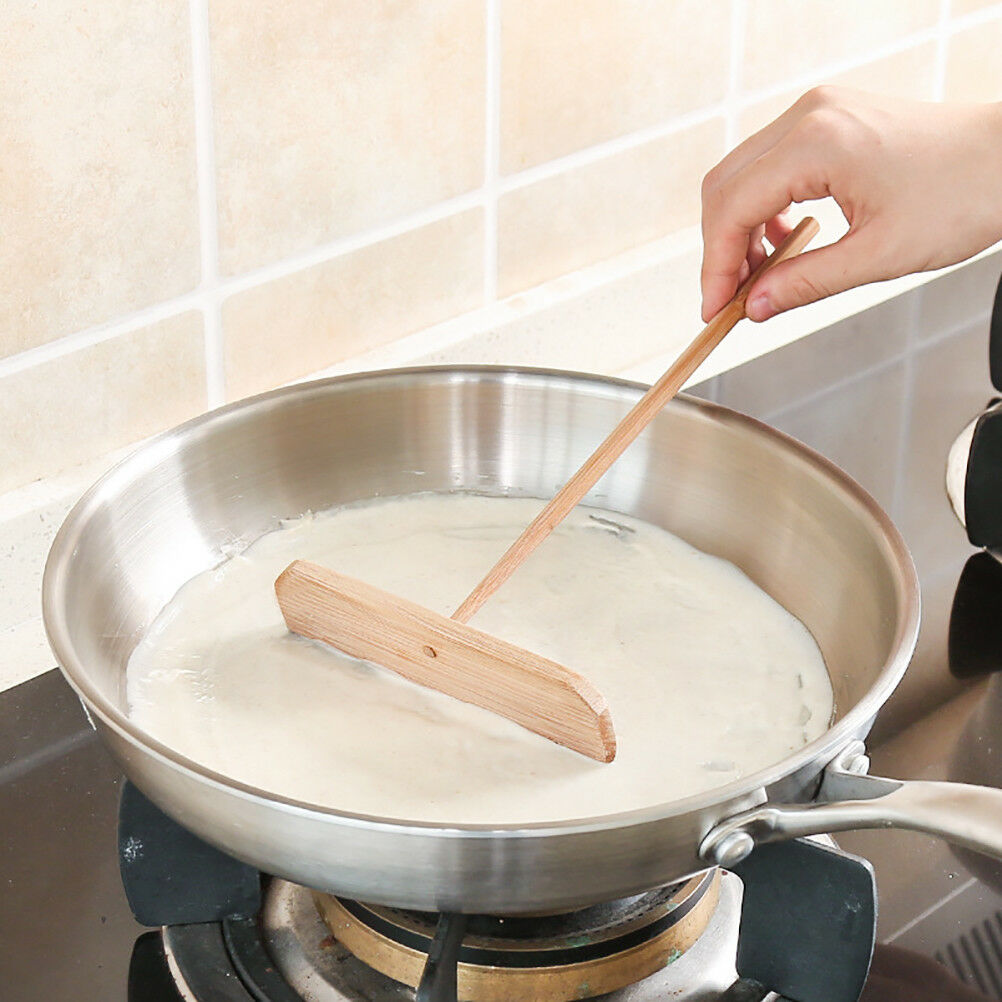 Pancake Batter Wooden Spreader Stick DIY Restaurant Canteen Specialty Supp.l8