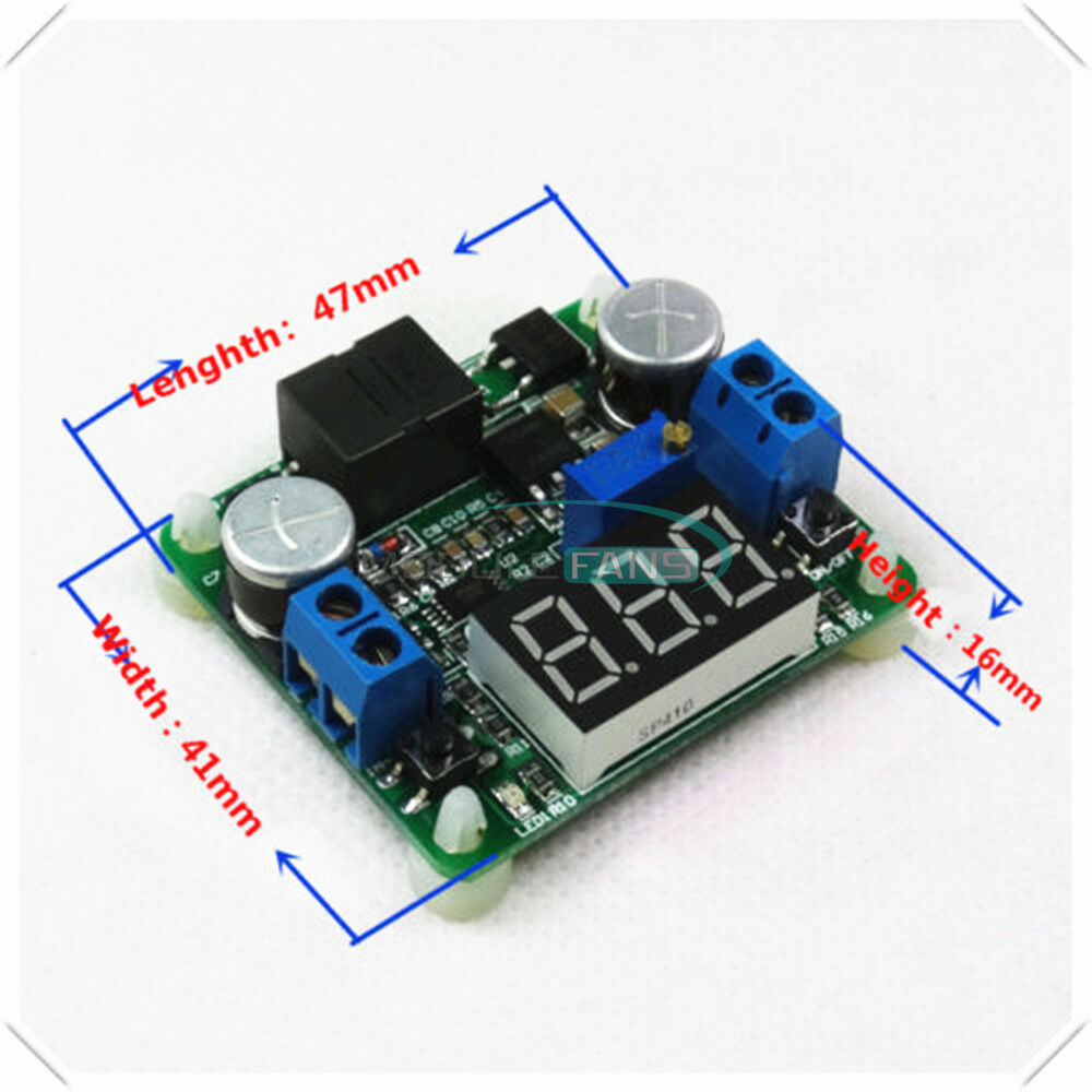 25W 2A DC 5-25V 12V to 0.5v-25V 24V Buck Boost converter Regulator+LED voltmeter