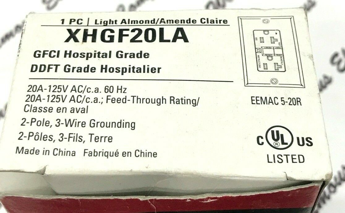 1pcs-COOPER WIRING XHGF20LA Hospital Grade GFCI Receptacle NEMA 5-20R 20A/125V