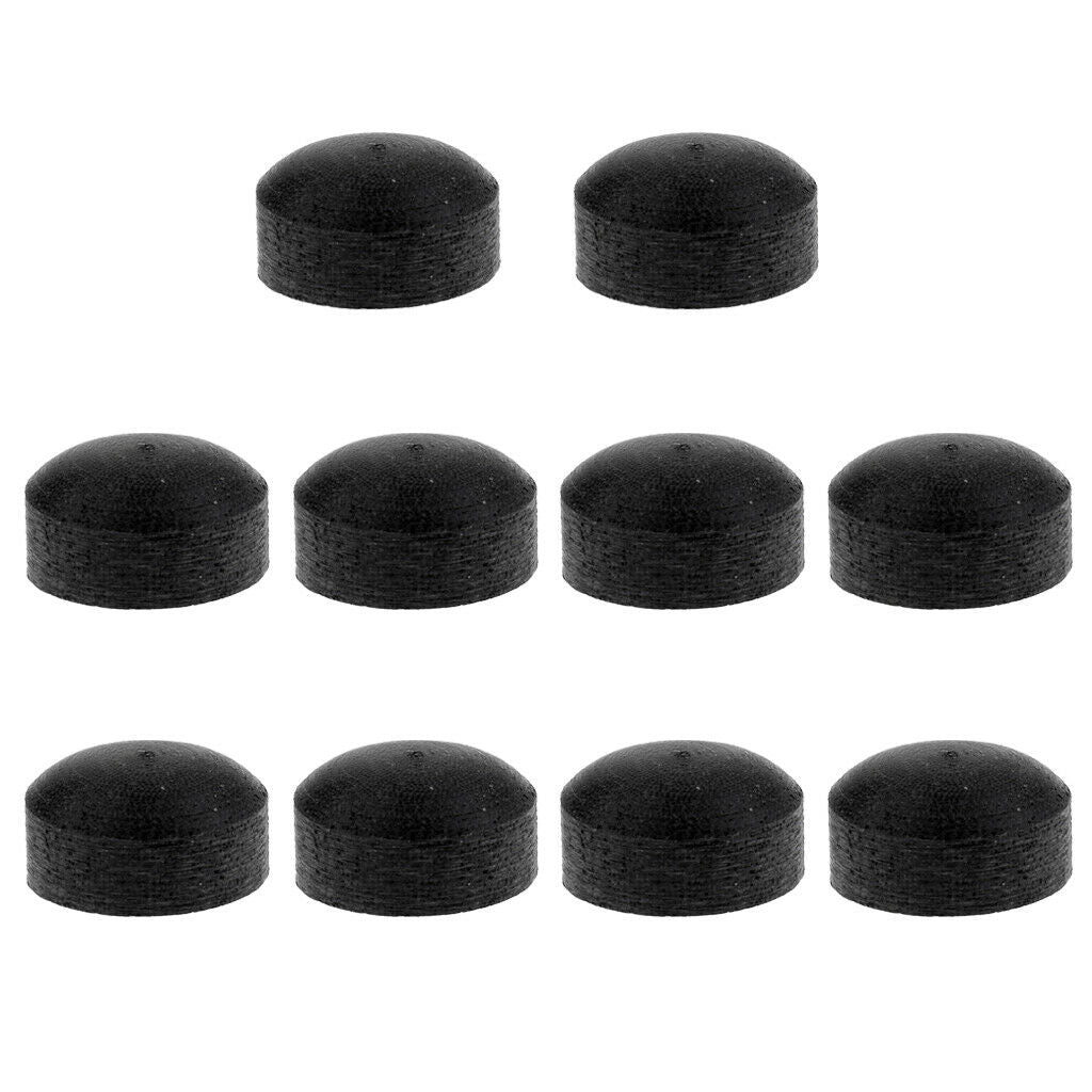 10 Pieces Glue-13mm Billiard Billiard Snooker Cue Tips Care Accessory Black