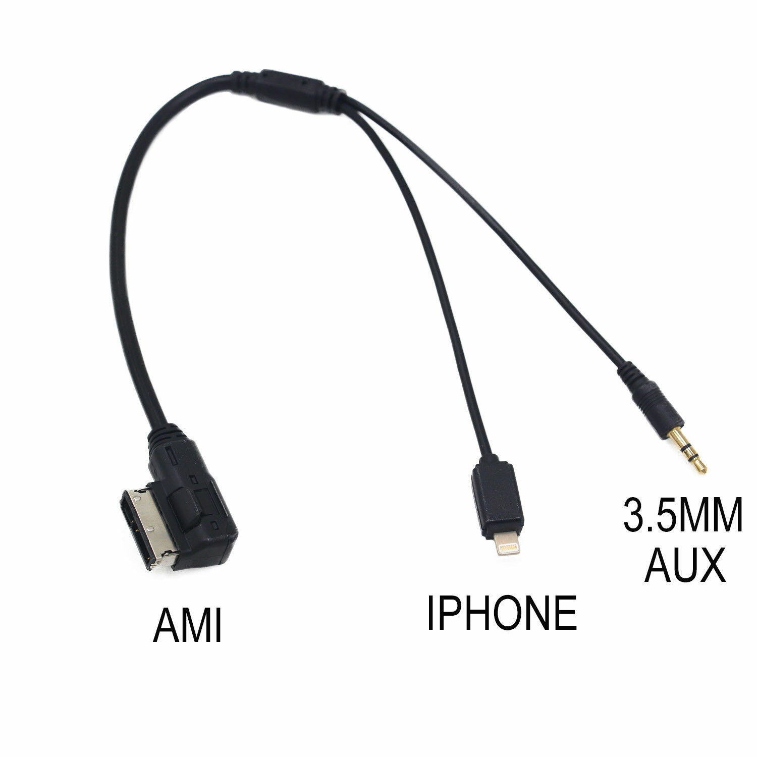 1x AMI MDI MMI 3.5 mm AUX Interface Adapter Car Audio Cable for Audi VW