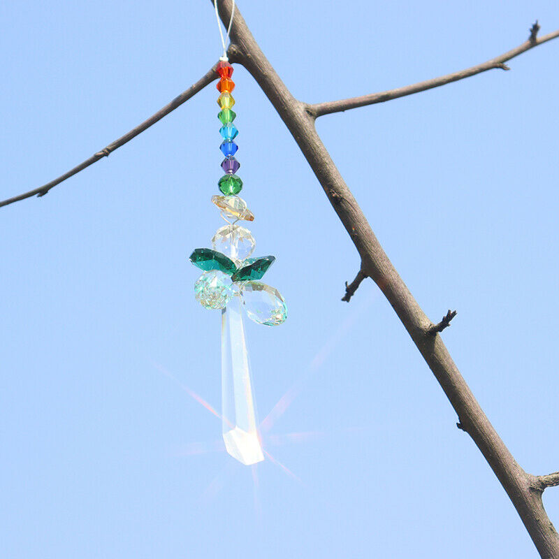 Crystal Wind Pendant Handmade Sun Catcher Light Handmade Garden Window We.l8