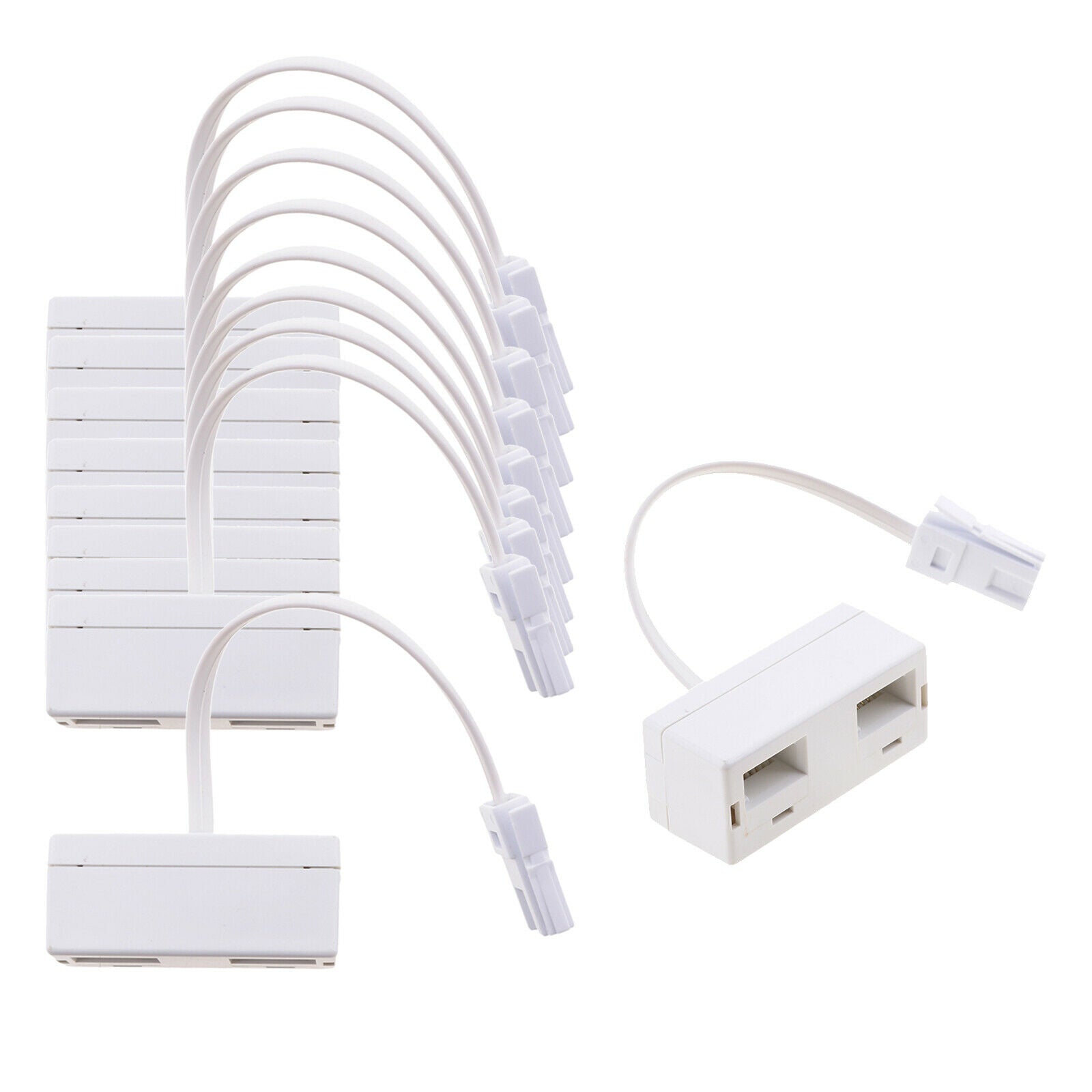 10Pcs BT Telephone Modem Extension Cable Wire Male to Female UK RJ11 Splitter