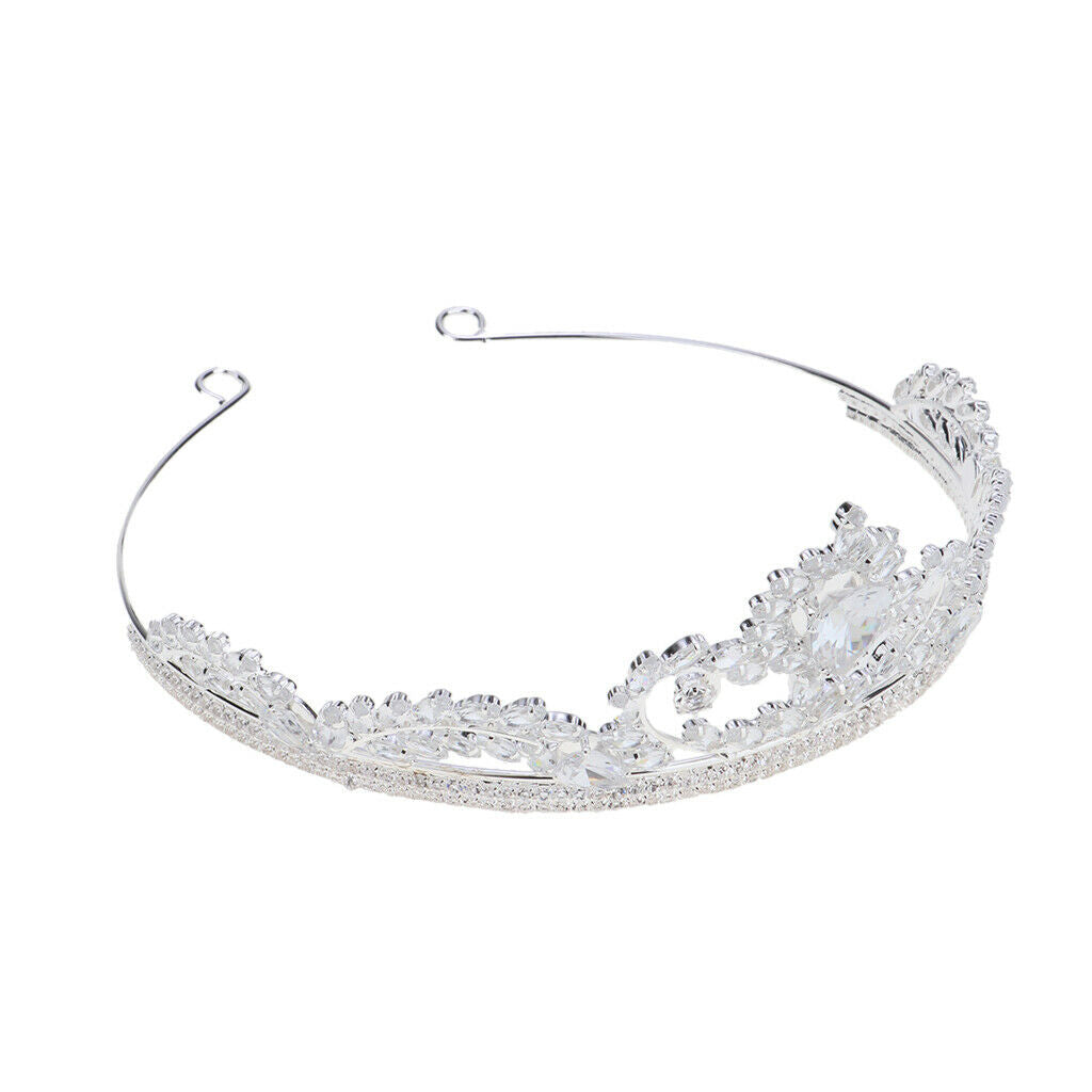 Bridal Rhinestones Tiara Princess Queen Crown Headband Wedding Birthday Prom