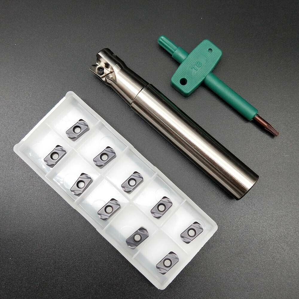 EXN03R016M16.0-02 +10PCS LNMU0303ZER-MJ AH725 2 Flute Milling cutter tool holder