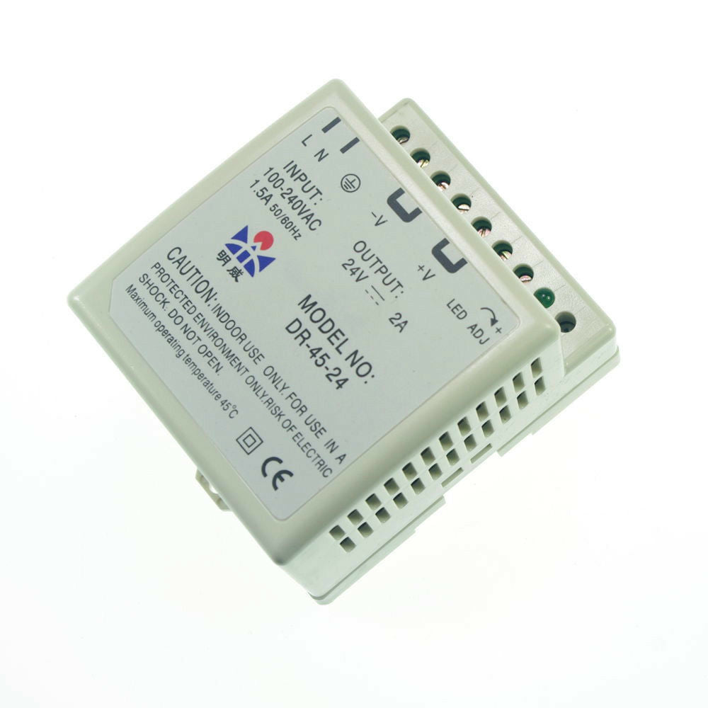New 45W Din Rail Mounted 24VDC 2A Output Industrical Power supply Supplier