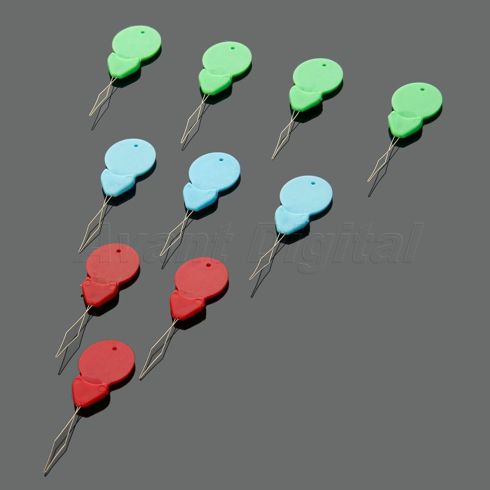 10pcs Thread Guide Knitting Craft Kit Needle Threader Sewing Wire Punch Tools